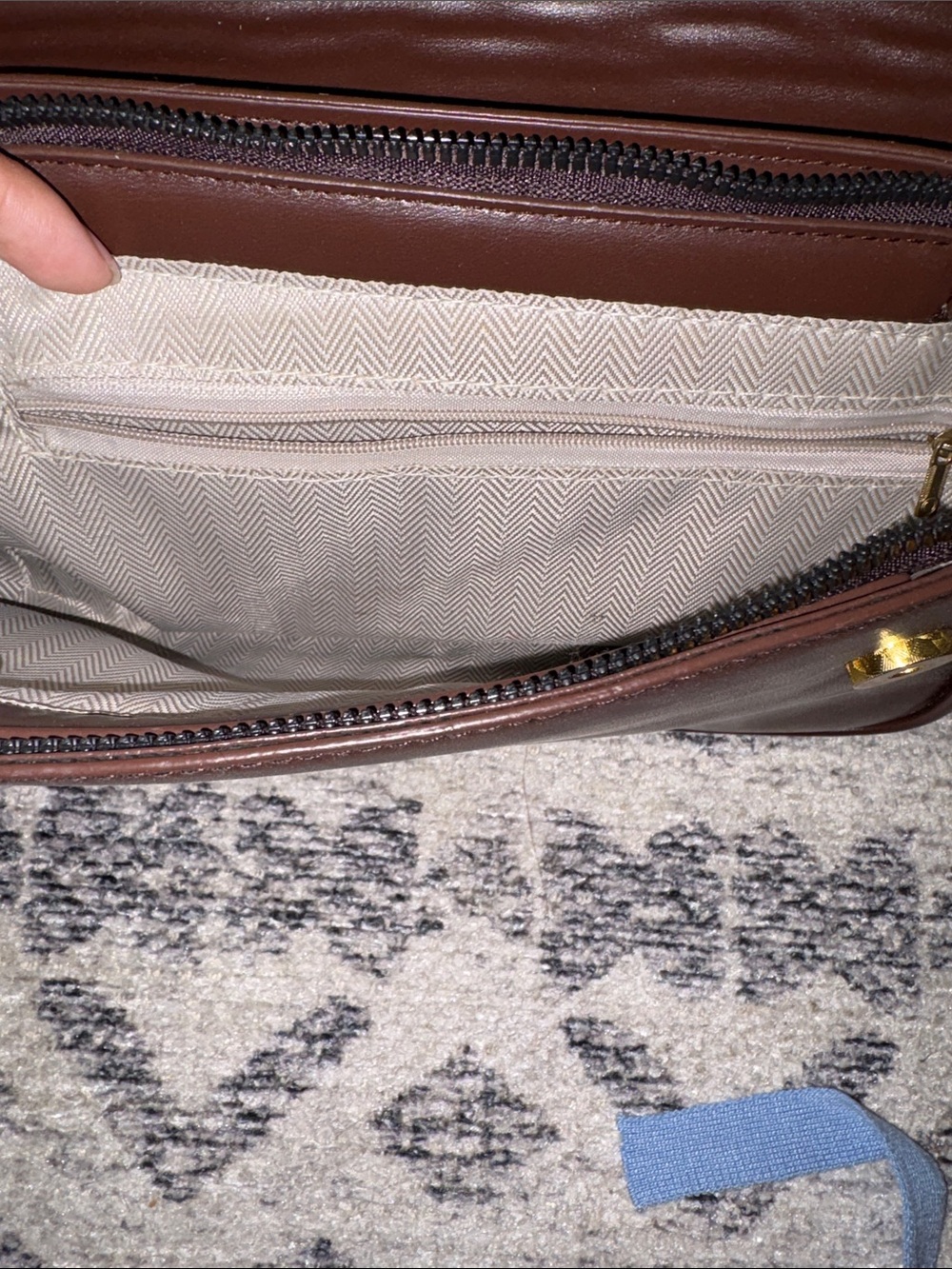 Amazon Chocolate Brown Leather Wristlet Clutch - Picture 3 of 3